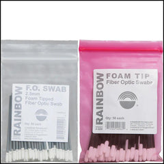 rainbow foam tipped fiber optic swabs & foam tip fiber optic swabs