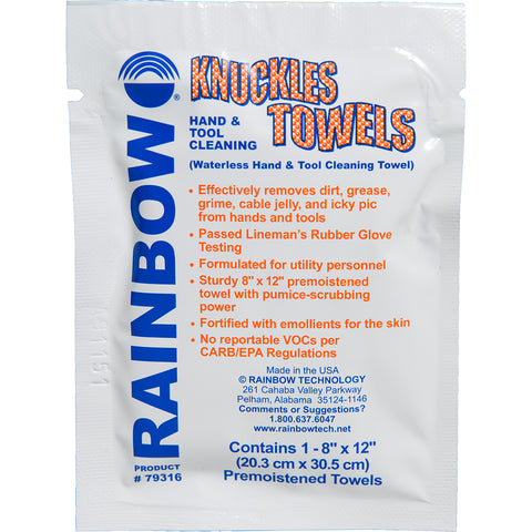 Knuckles Individual Hand & Tool Cleaning Towels