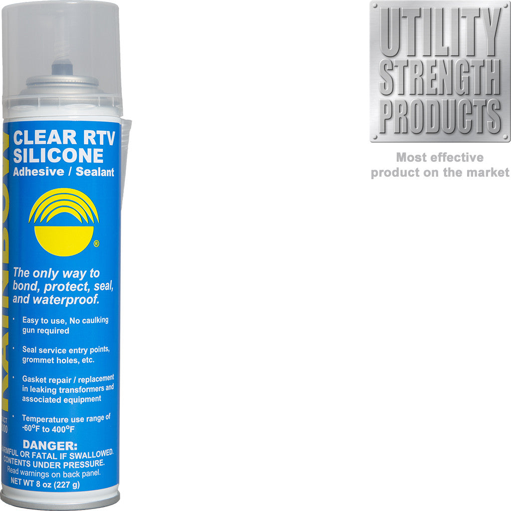 Professional Grade clear silicone RTV sealant bulk-packed in 5 gallon pail.